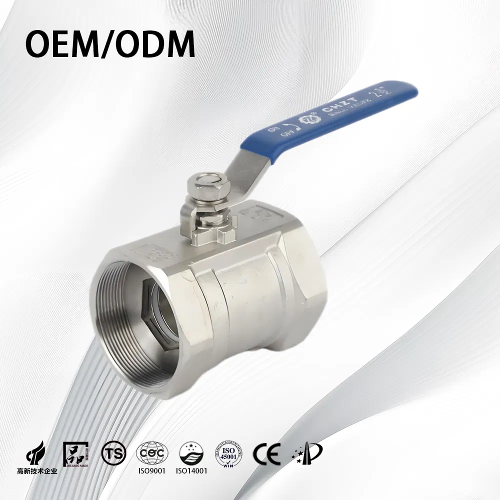 1000wog 304 316 Threaded 1PC Stainless Steel Water/Gas Control Ball Valve