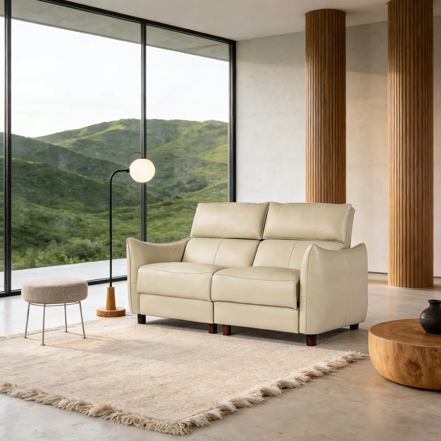 Functional Electric Durable Genuine Leather Sofa for Living Room