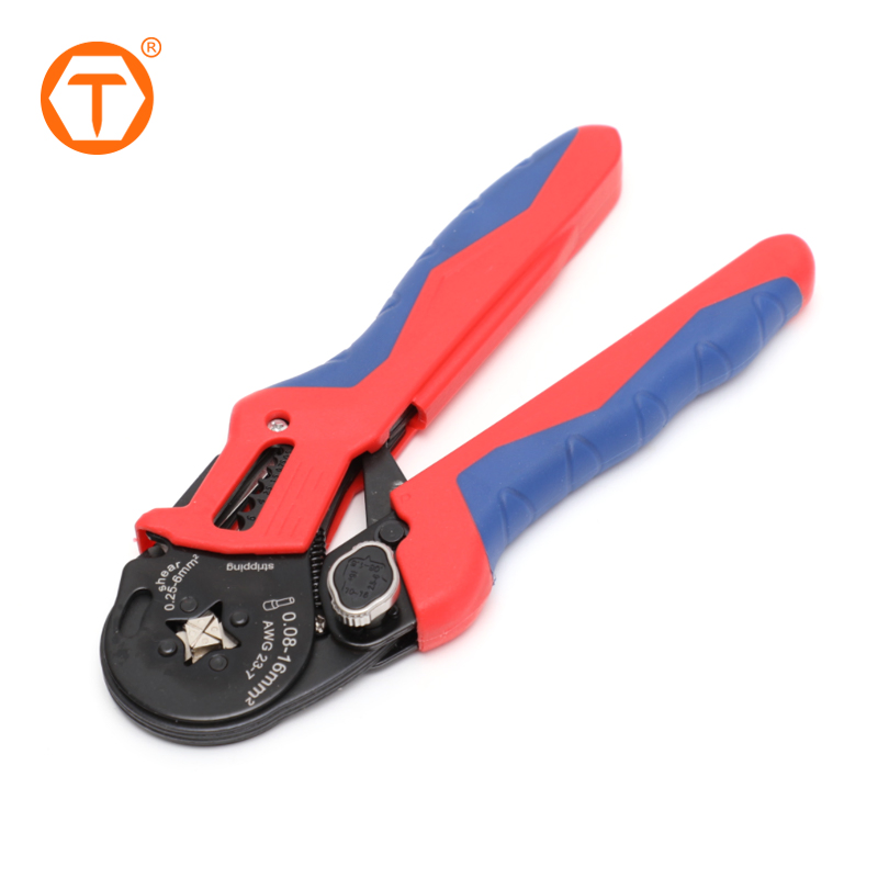 Manual Wire Cutter Stripper Crimper Plier AWG 23-7 Self-Adjustable Multi Ferrule Crimping Tool for Electrical Applications