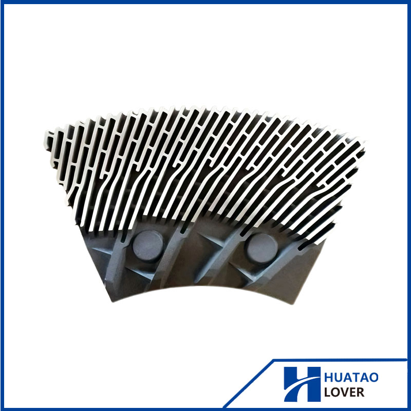 Segment de raffineur en alliage à haut chrome de 42 pouces pour disque abrasif de raffineur Pallmann, segments de meulage, plaque de défibreur pour HDF ou MDF