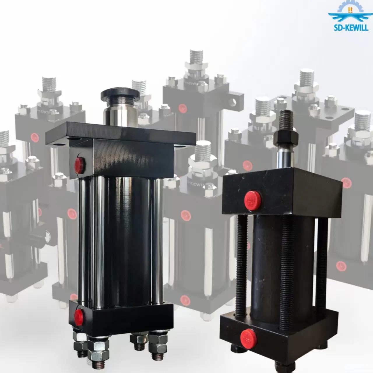Heavy Duty 4 Tie Rod Double Acting Hydraulic Cylinder, 45# Steel Oil Cylinder for Industrial Equipment