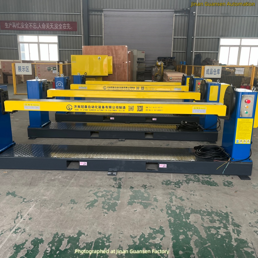 High-Load Single-Axis Head and Tailstock Welding Positioners Controlled by Specialized Robots for High-Efficiency Automated Welding