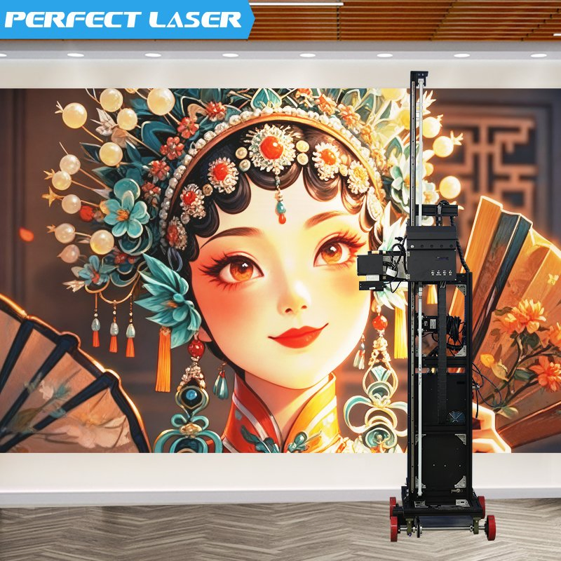 Perfect Laser 3D Vertical UV Wall Printing Machine Direct to Wall Printer Indoor Outdoor UV Ink Printing Machine