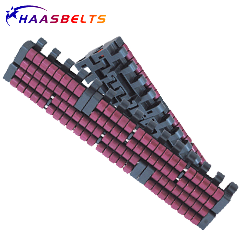 Rullo trasportatore in plastica Haasbelts Top 1005 con nastro trasferitore in plastica Positrack