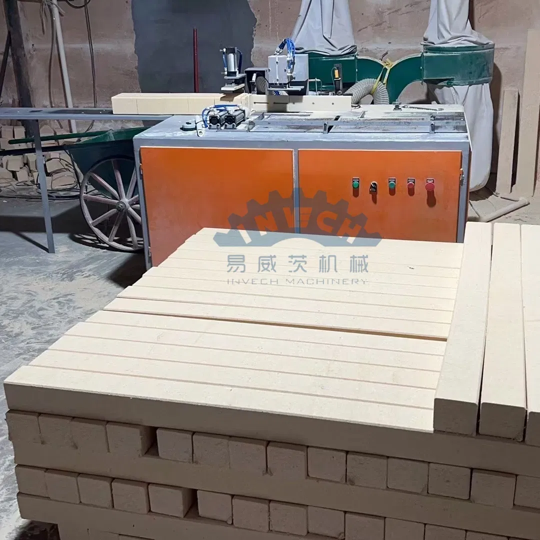 Wood Block Cutting Machine with PLC Control