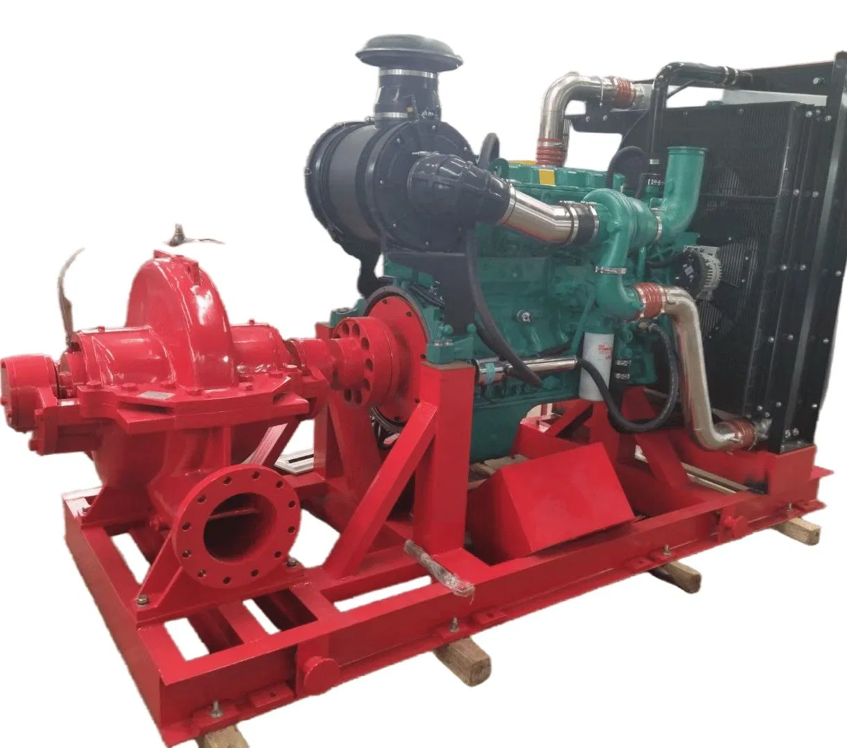 Pompa Sentrifugal Multi Tahap Aliran Campuran Industri Mesin Diesel Horizontal