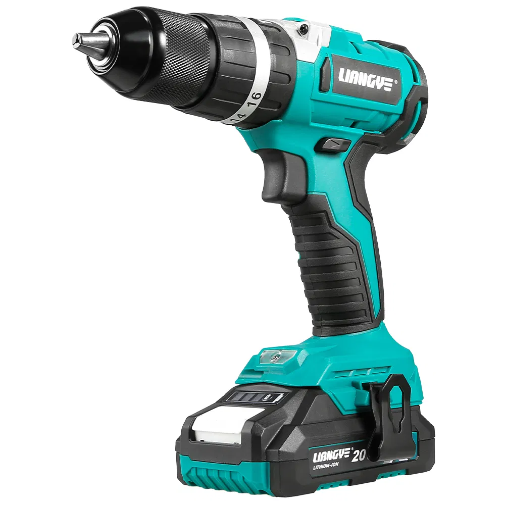 Custom Logo Professional Keyless Cordless Impact Drill with Lithium-Ion Battery Brushless Motor Combi Drill