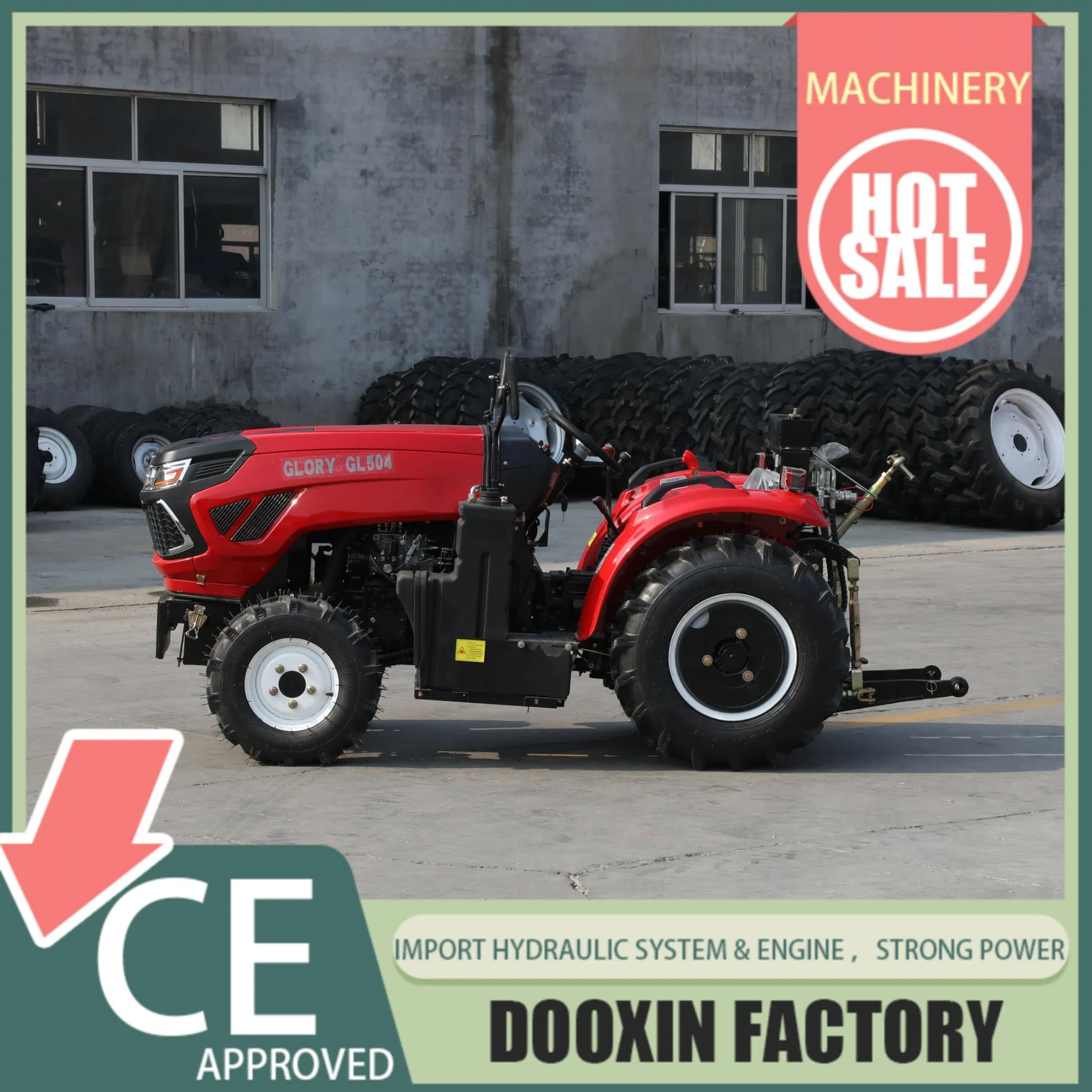 Glory 4WD Wheel Tractor 50HP 60HP 70HP New Farm Agricultural Machinery Tractor