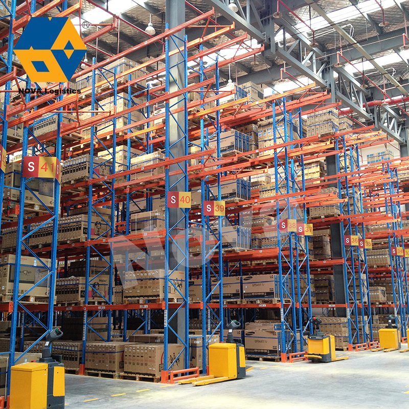 Industrial Adjustable Storage Pallet Racking System Warehouse Storage Shelf Rack Aisle Metal Durable Selective Heavy Duty Pallet Rack