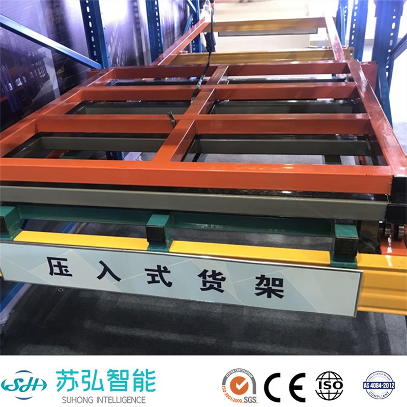 Heavy Duty Push Back Metal Pallet Racks Steel Shelves for Warehouse Cargo Storage