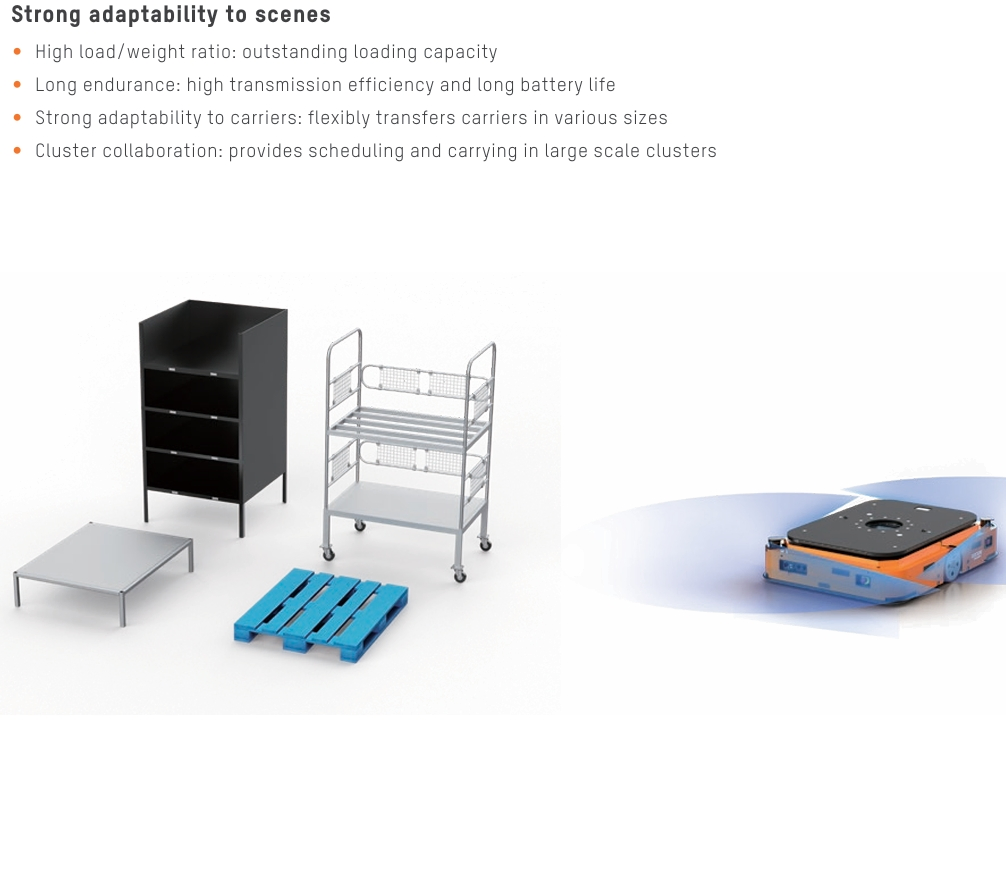 600kg Logistics Material Handling EU Pallet Transport AGV AMR Forklift Latent Mobile Robot