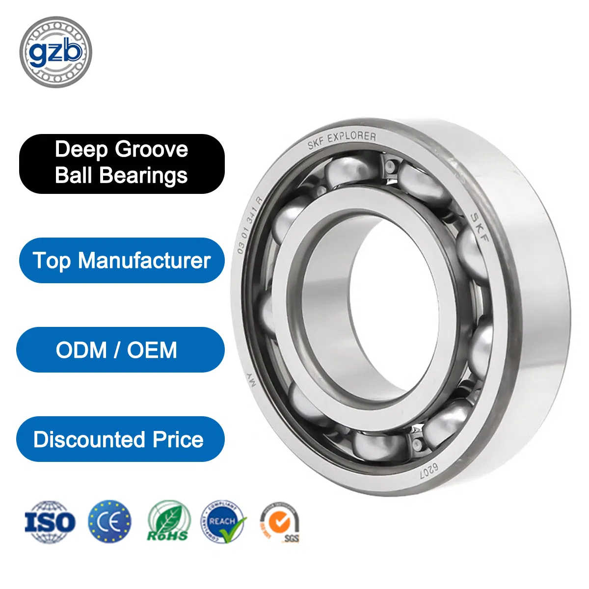 High-Precision 6001 Sealed Bearing 12X28X8mm 2RS Zz Sealed for Automotive Components Pump Systems