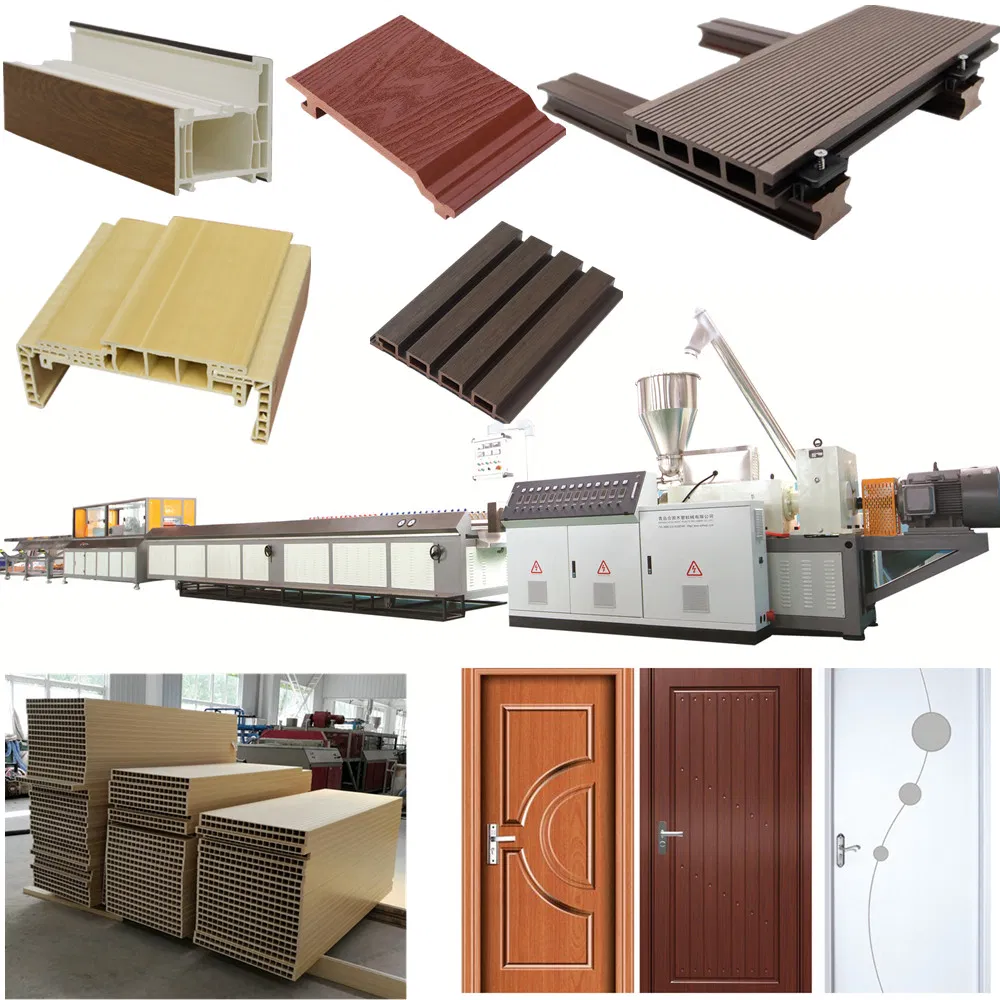 PP PE PVC Waste Recycled Plastic Wood Lumber Timber Composite WPC Decking Flooring Fence Post Wall Cladding Window Door Panel Frame Profile Extruder Machine