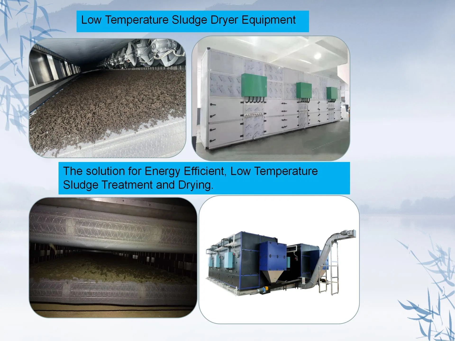 Heat Pump Slurry Dryer Machine, Sludge Dewatering Drying Machinery, Chicken Manure Belt Dryer Sludge Dryer