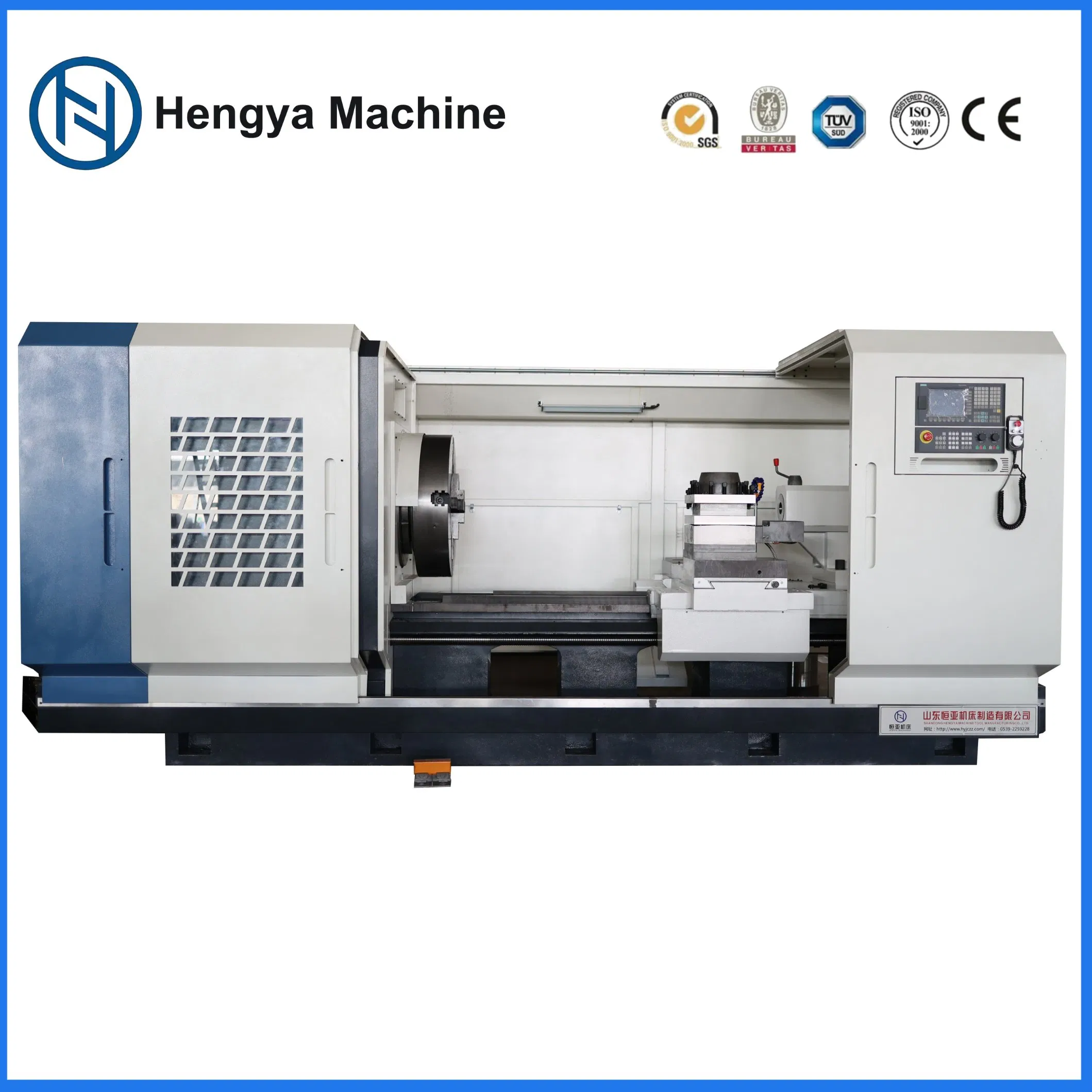Qk1343 Tornio CNC per Filettatura Tubi Macchina Pesante Grande Foro Mandrino Doppio Mandrino Tornio per Filettatura Tubi Mandrino Elettrico a Quattro Griffe