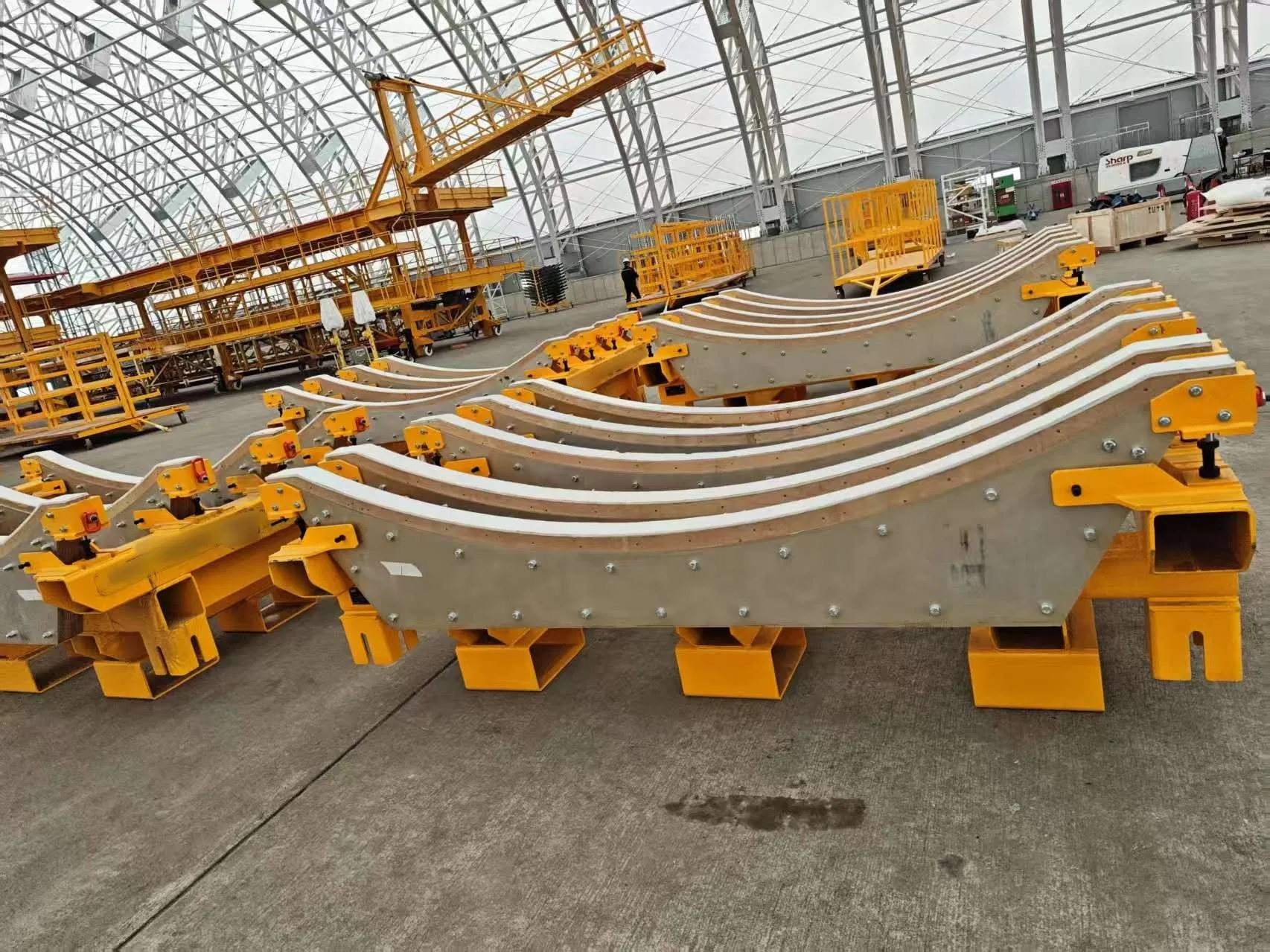 Adjustable Anti-Corrosion Coated Steel Support Cradle System for Aerospace Aircraft Painting, Refinishing, Modification and Maintenance Operations