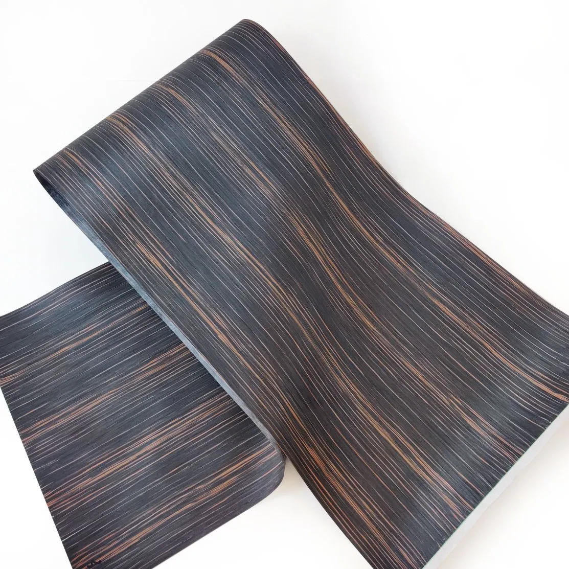 Reconstituted Black Ebony Engineered Wood Veneer for Decorative Panels