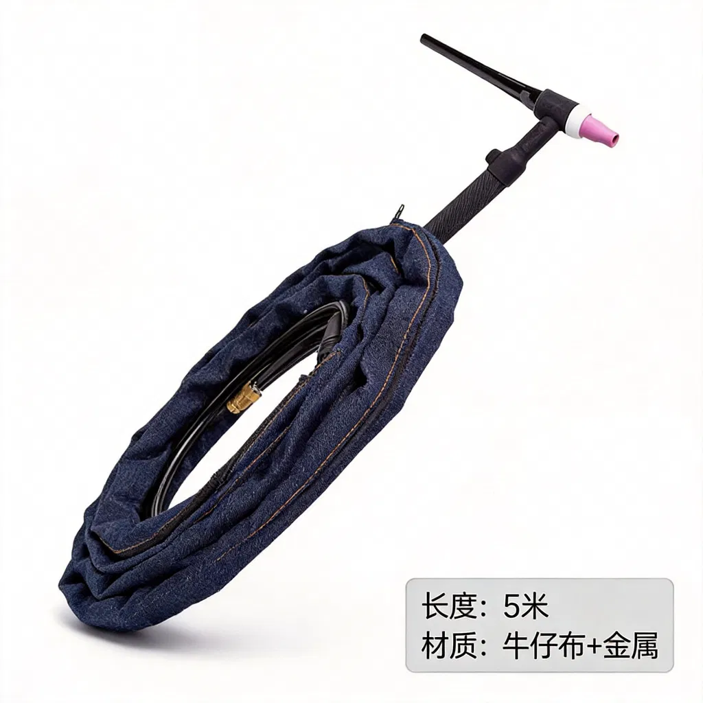 Welding Gun Braided Velcro Zipper Cable Repair Wrap Guard Wire Protective Cover Sleeve