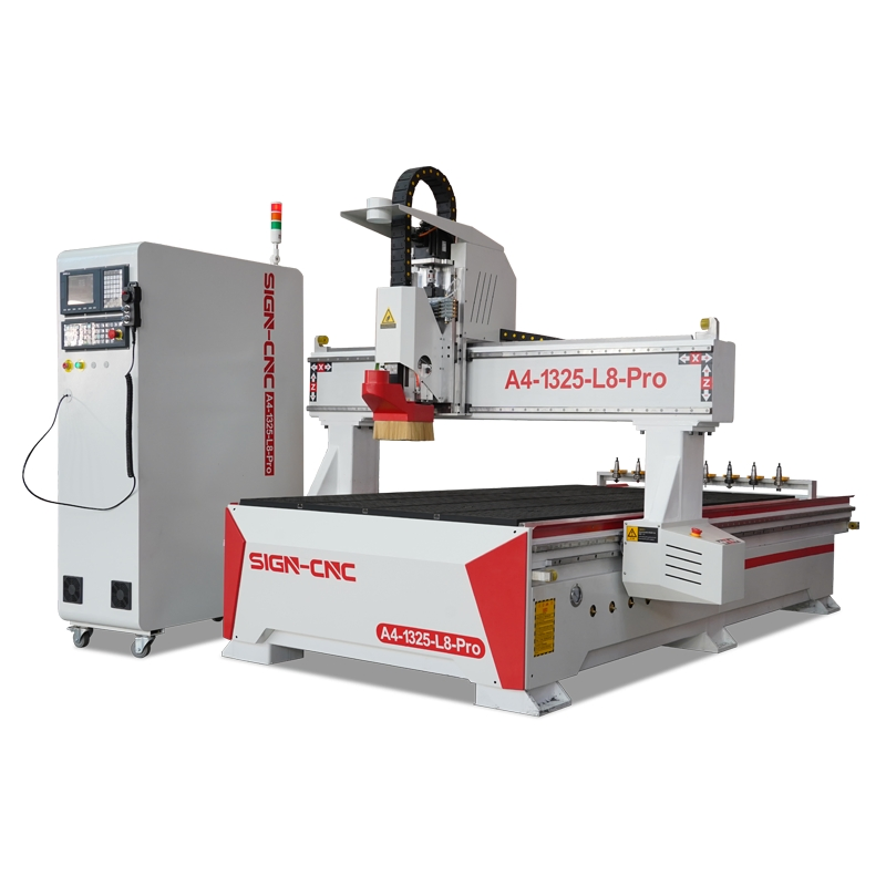 Woodworking ATC CNC Router 3D Woodworking Engraving Machine with Linear Type 8 Tools Changer