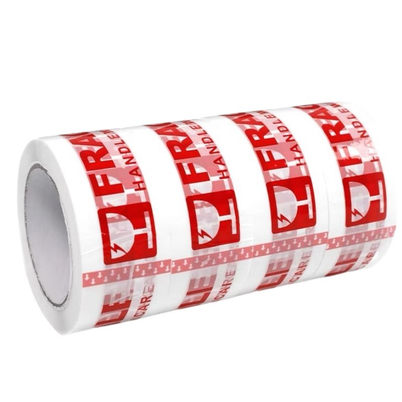Fragile Cream Bottom Custom Printed Packing Tape
