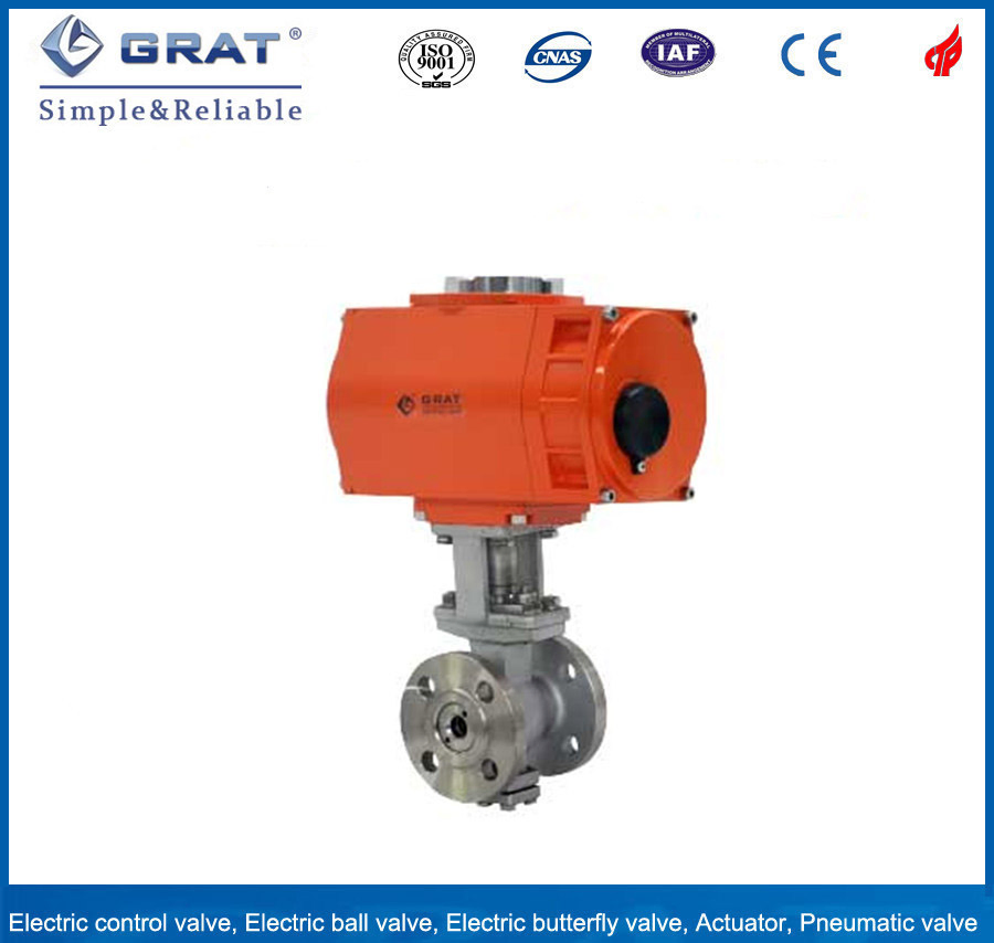 Exd II CT4 Explosion-Proof Electric Ball Valve ATEX Flanged Ball Valve for Oil & Gas Industrial Control
