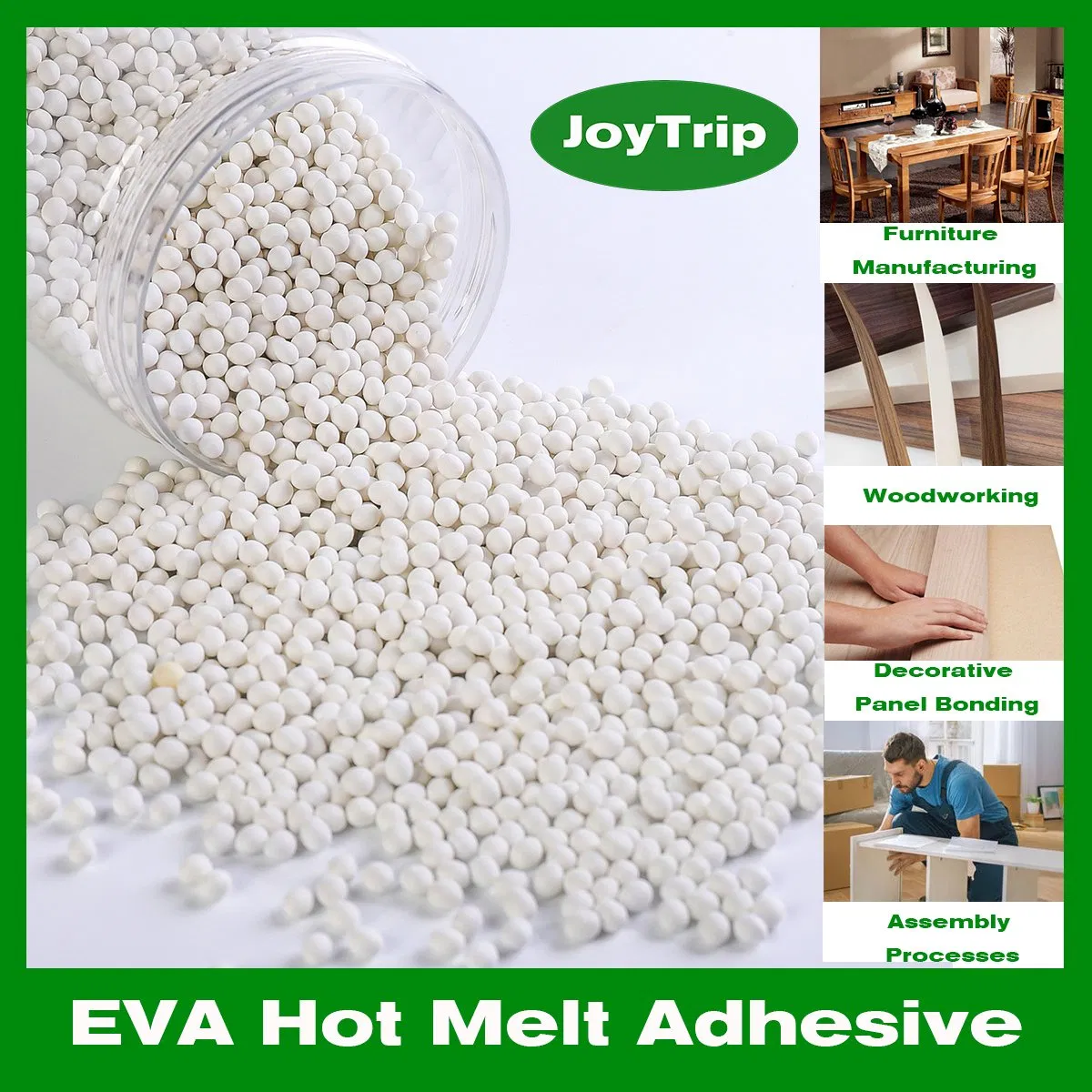 EVA Hot Melt Glue for Drawer Assembly, Wood Panel Joining, and Lightweight Furniture Construction