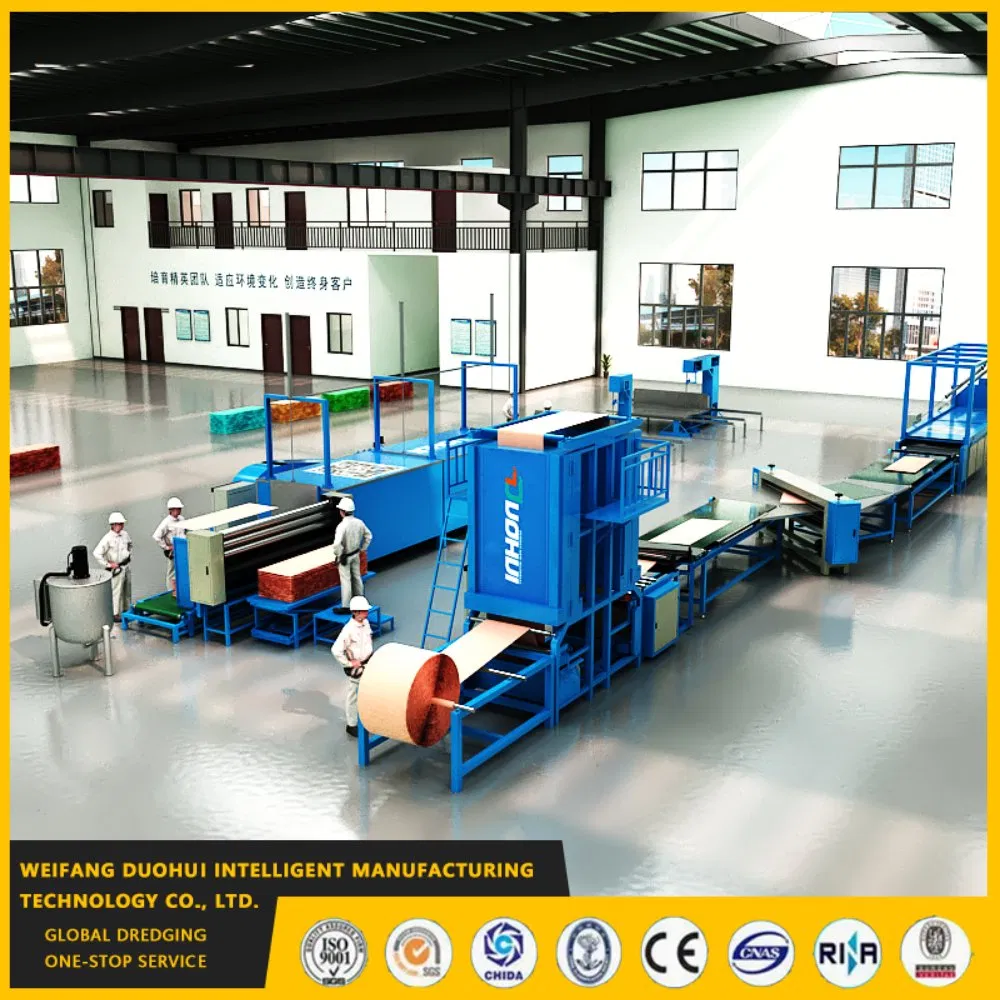 Linea automatica di produzione di pannelli evaporativi per la fabbricazione di pannelli evaporativi