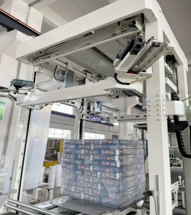 Macchina completamente automatica per l'avvolgimento di pallet con film in PE