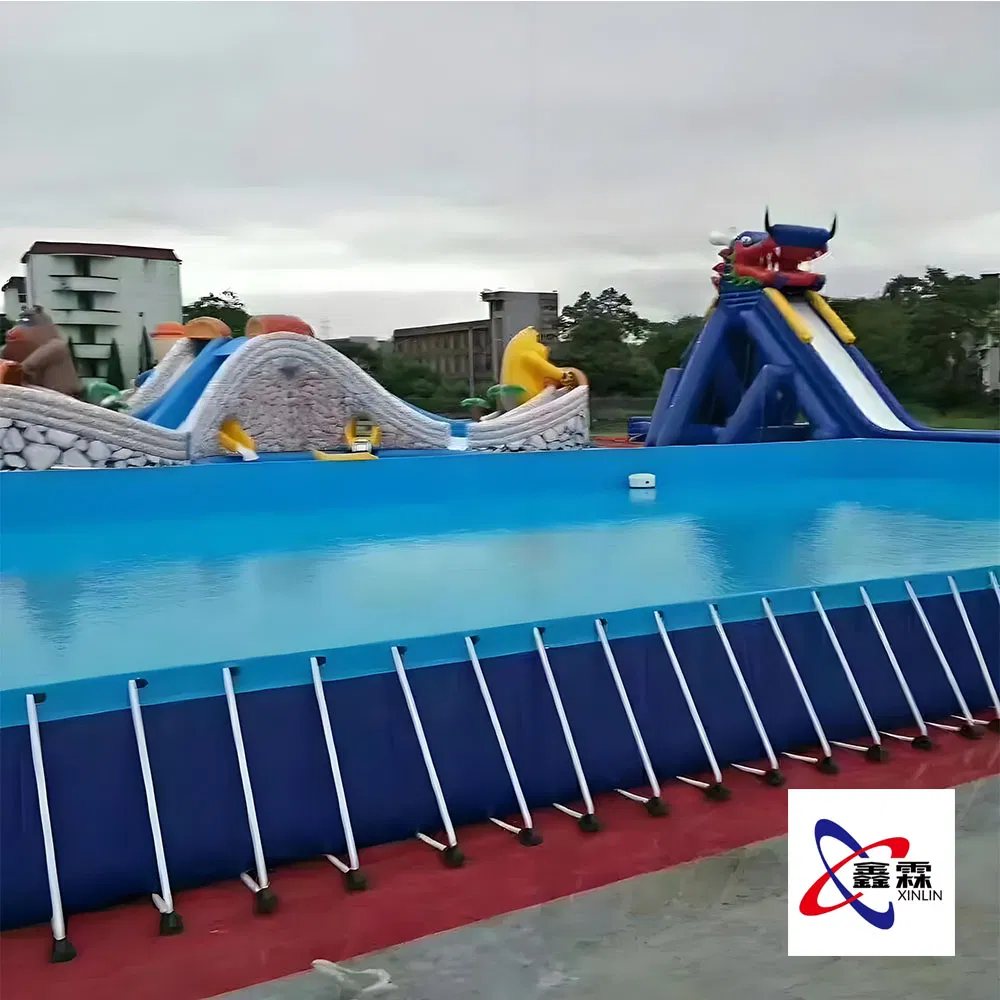 Movable Above Ground Outdoor Metal Frame Swimming Pool