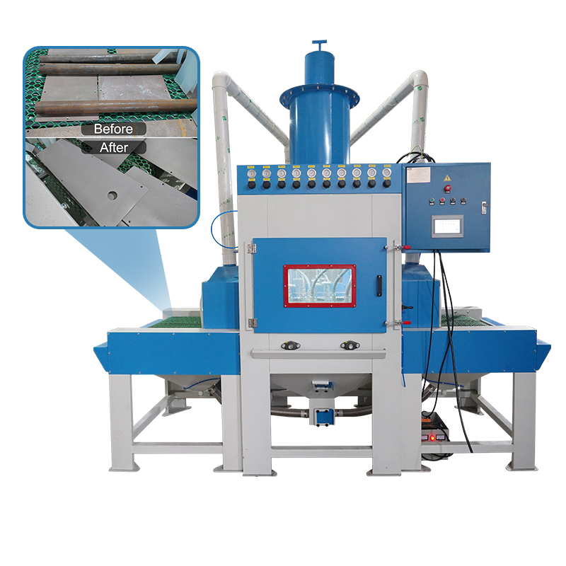 Automatic Conveyor Sandblasting Machine for Steel Plate and Aluminum Profile Surface Cleaning