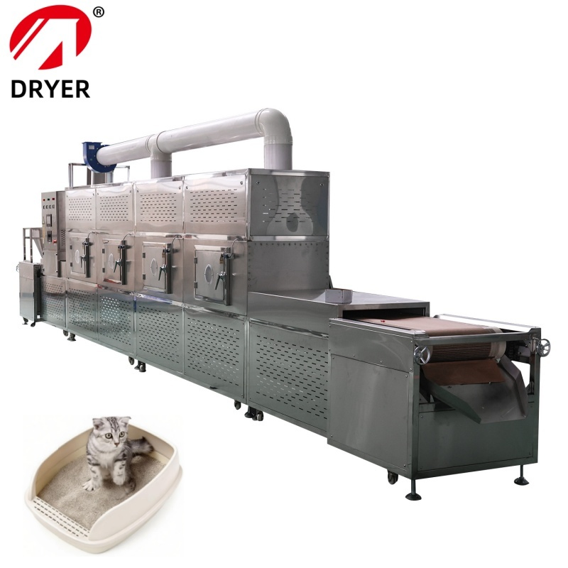Industrial Drying Oven Microwave Sterilization Equipment Dryer Dehydrator Machine for Cat Litter