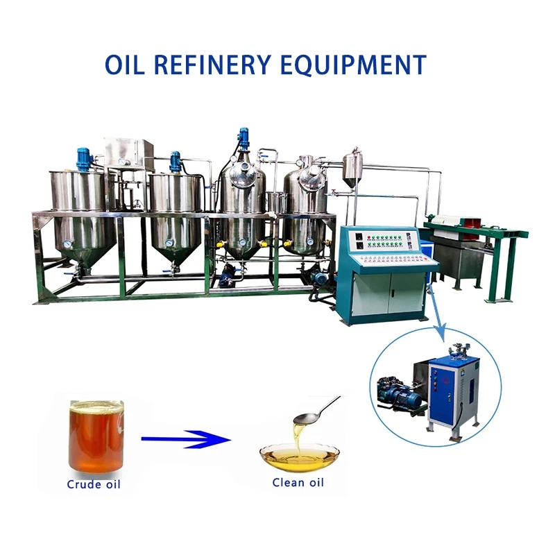 Palm Oil Expeller Line Peanut Sunflower Coconut Edible Oil Refining Machine