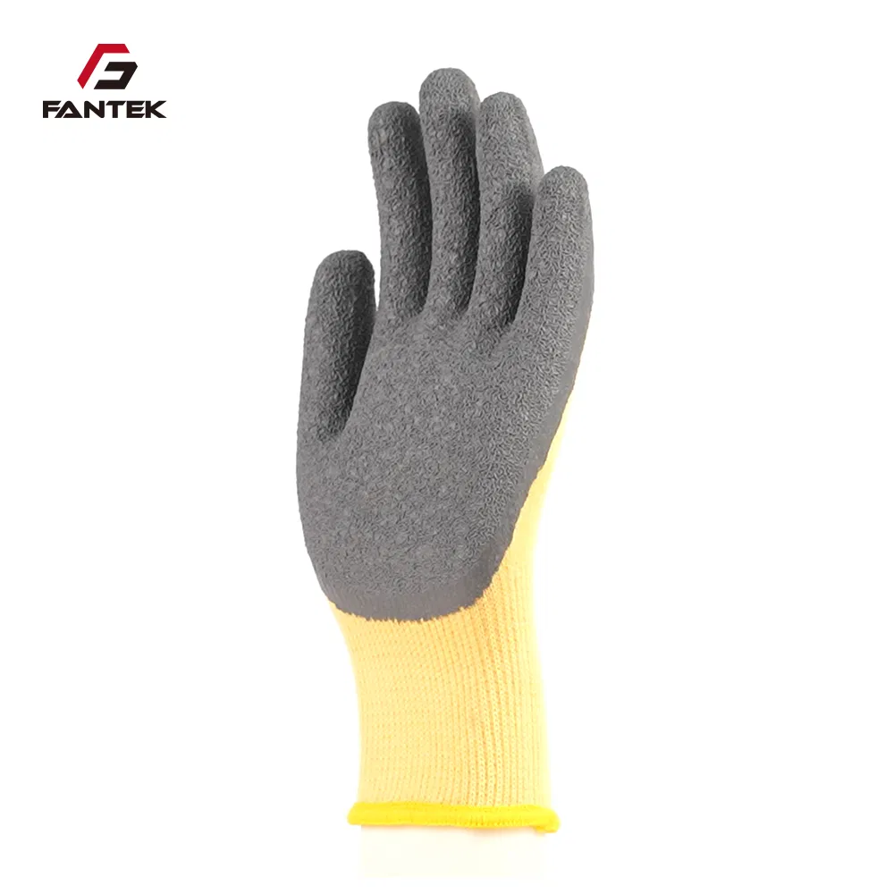 Guantes de trabajo de algodón con recubrimiento de látex en la palma para uso general