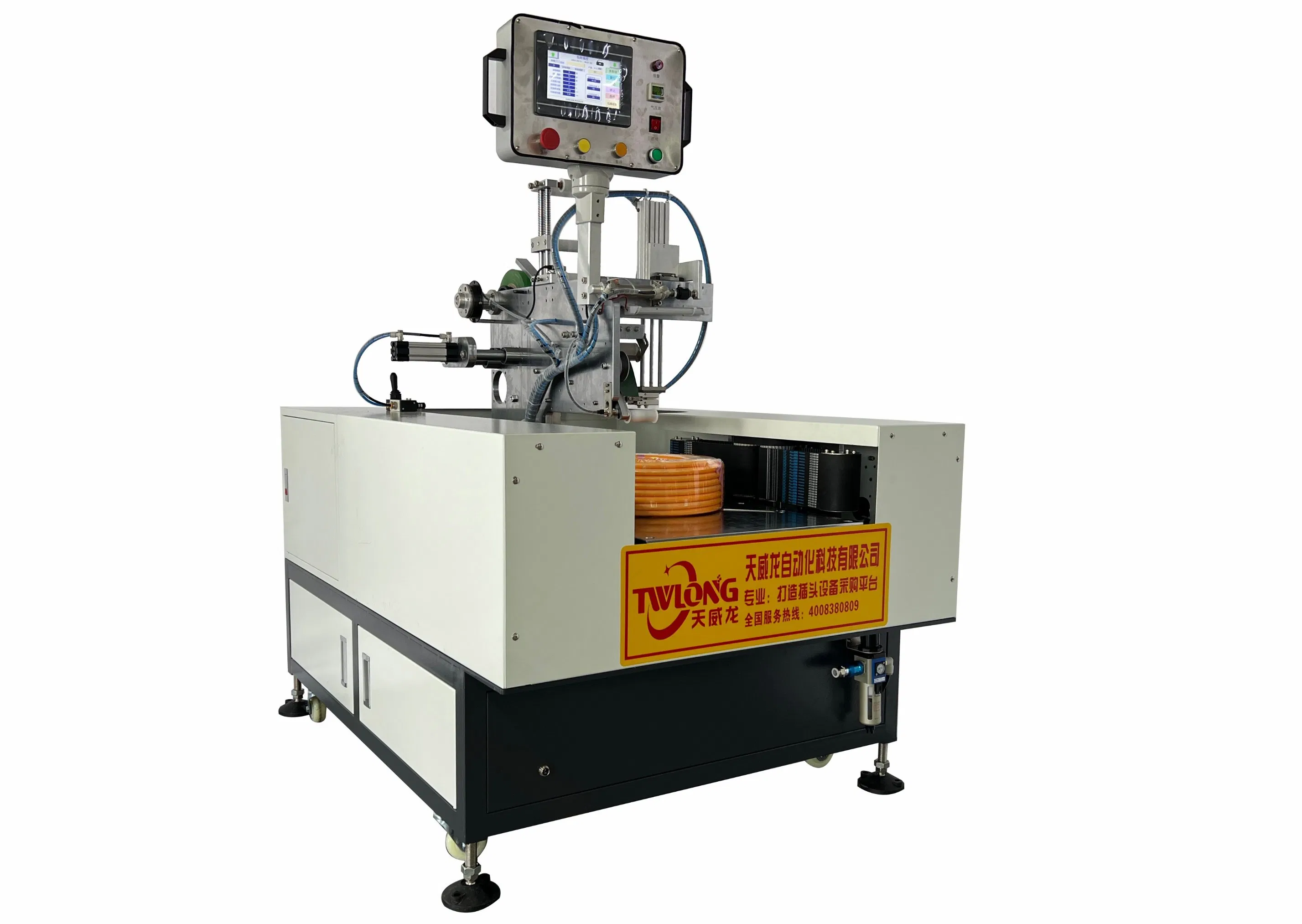 Semi Automatic Wire Pipe Cable Film Wrapping Filming Sealing Packaging Machine