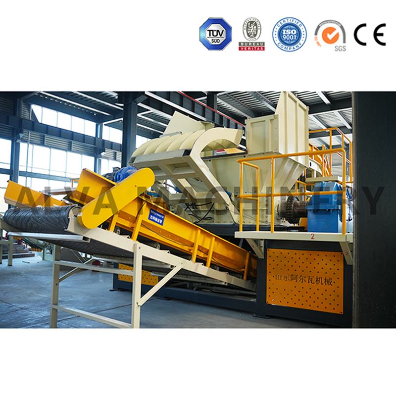 High Efficiency Double Shaft Shredder for Metal Scrap Plant