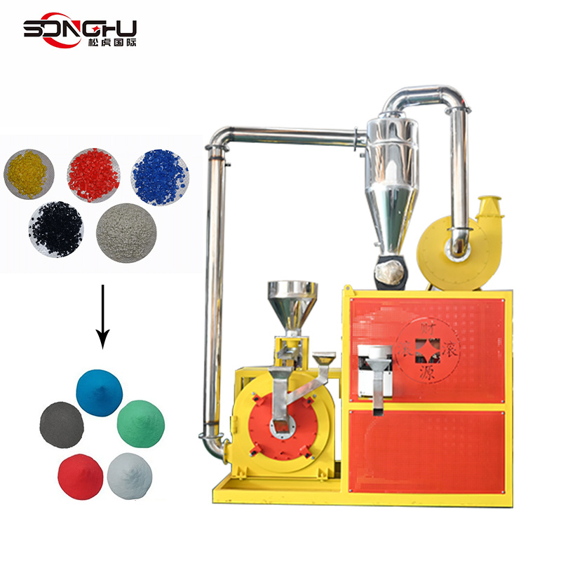 Broyeur haute vitesse de granulés et poudre plastique 500 kg/h machine pulvérisatrice HDPE/PET/PP