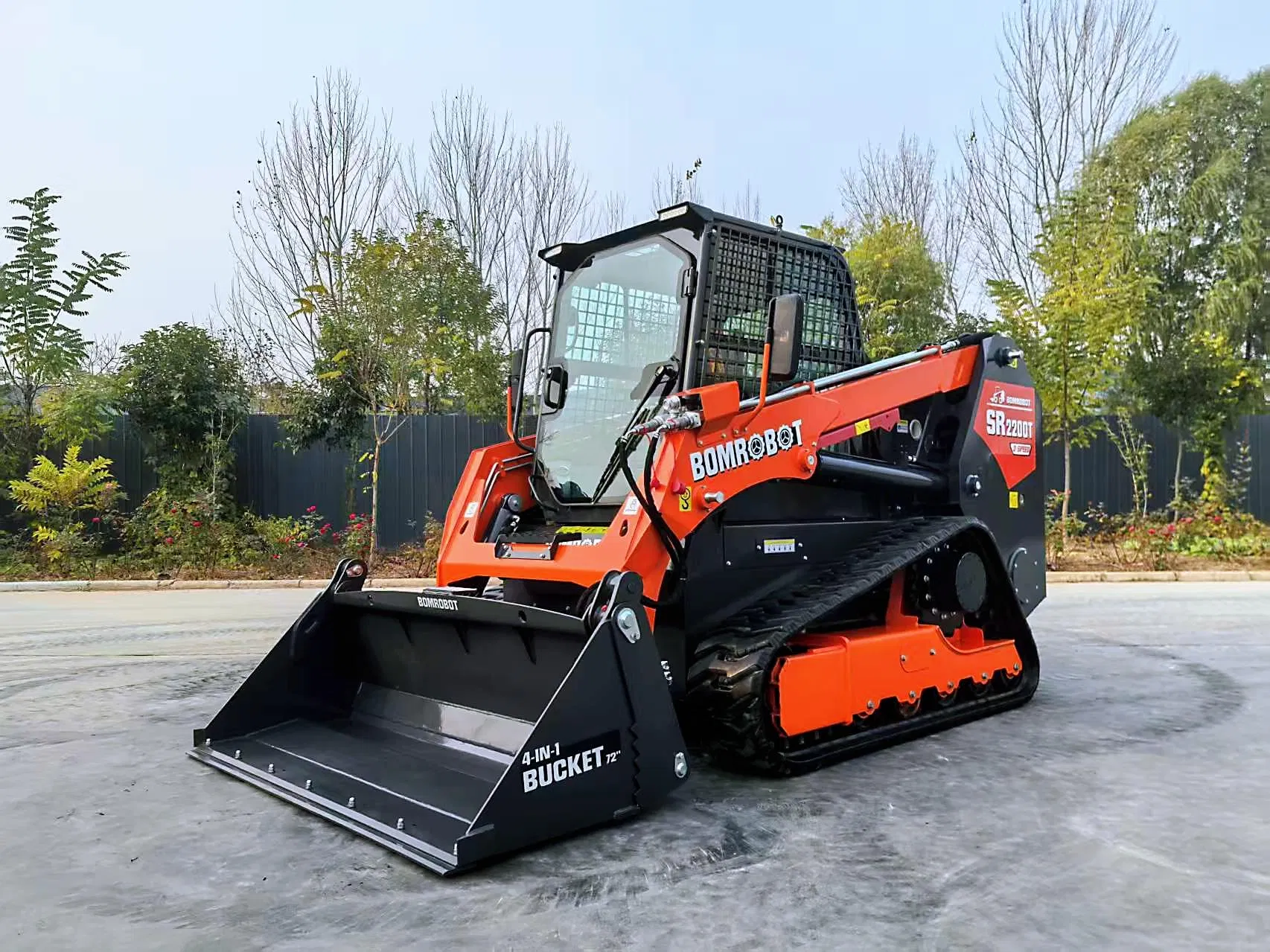 Mini chargeuse compacte multifonctionnelle à chenilles et roues pour ferme, ville et construction Sr2200