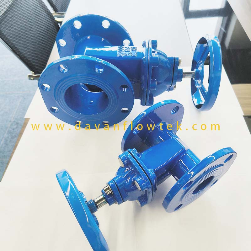 Durable Flanged Cast Iron Rubber Wedge Flange Gate Valve