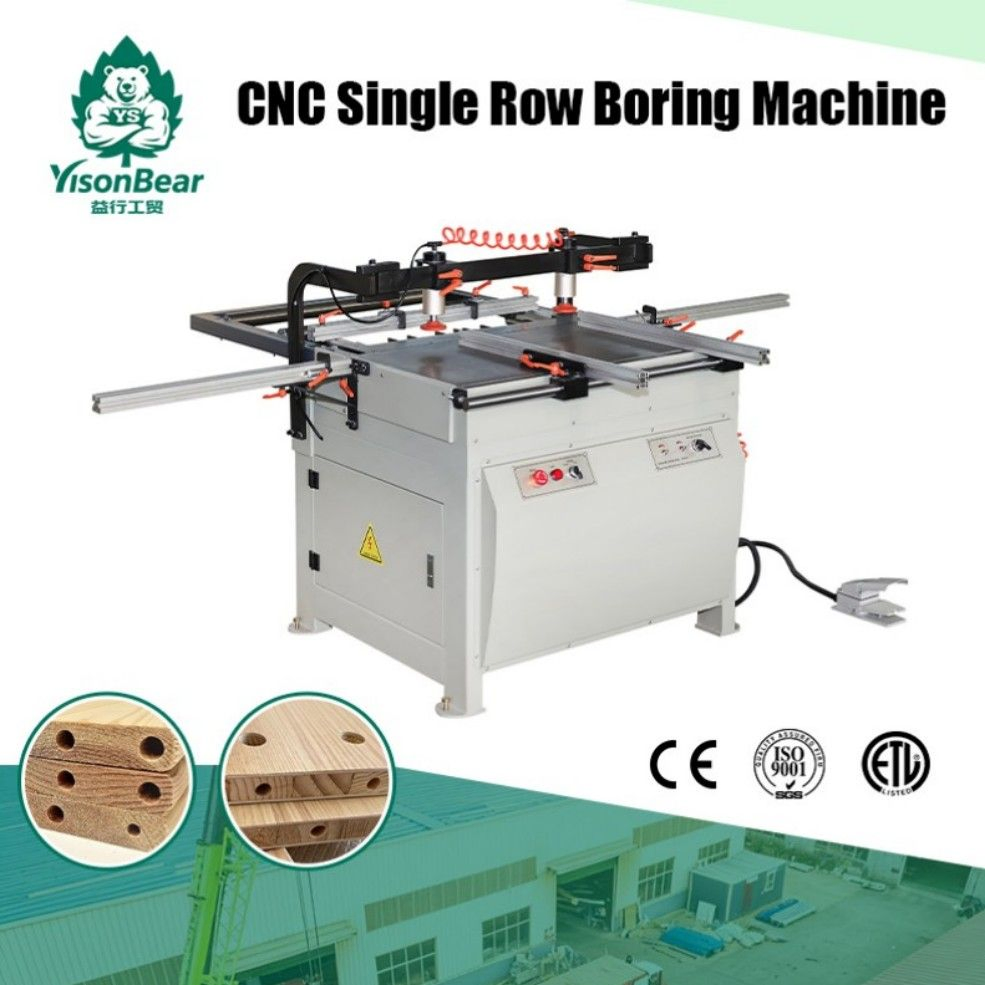 Macchina per forare per lavorazione del legno a fila singola e testa singola, condizioni nuove, con motore come componente principale, per foratura in linea del legno