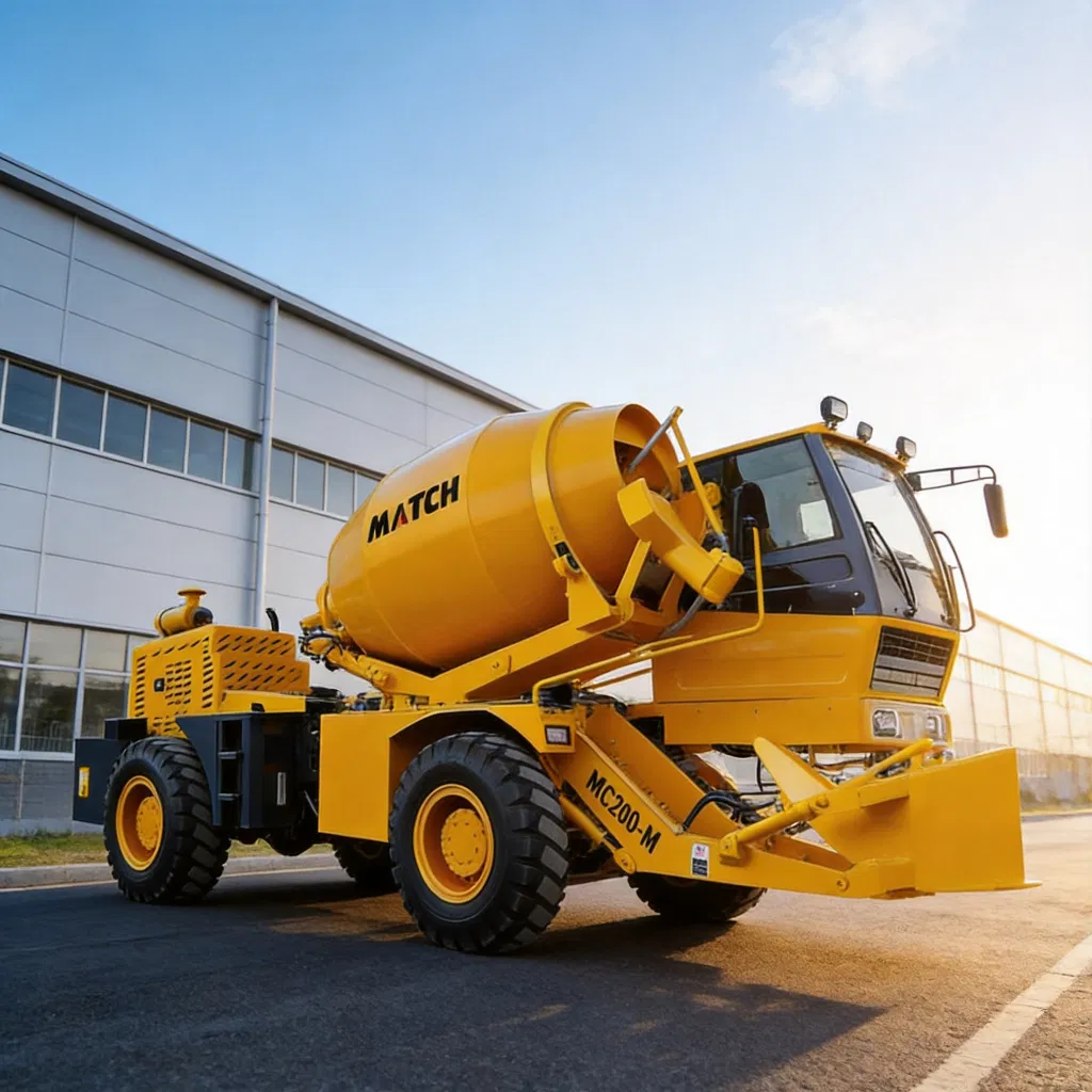 Match Cement Road Self Loading Concrete Mixers Truck with Pump for Sale