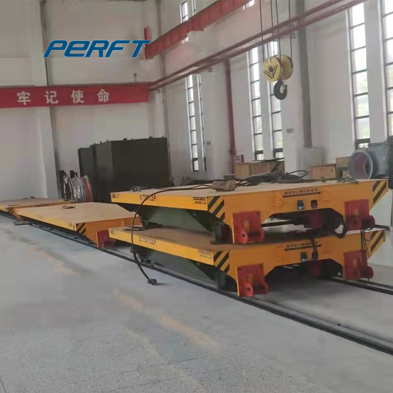 Heavy Material Transfer Trolley Plant Use Rail Guided Transfer Cart