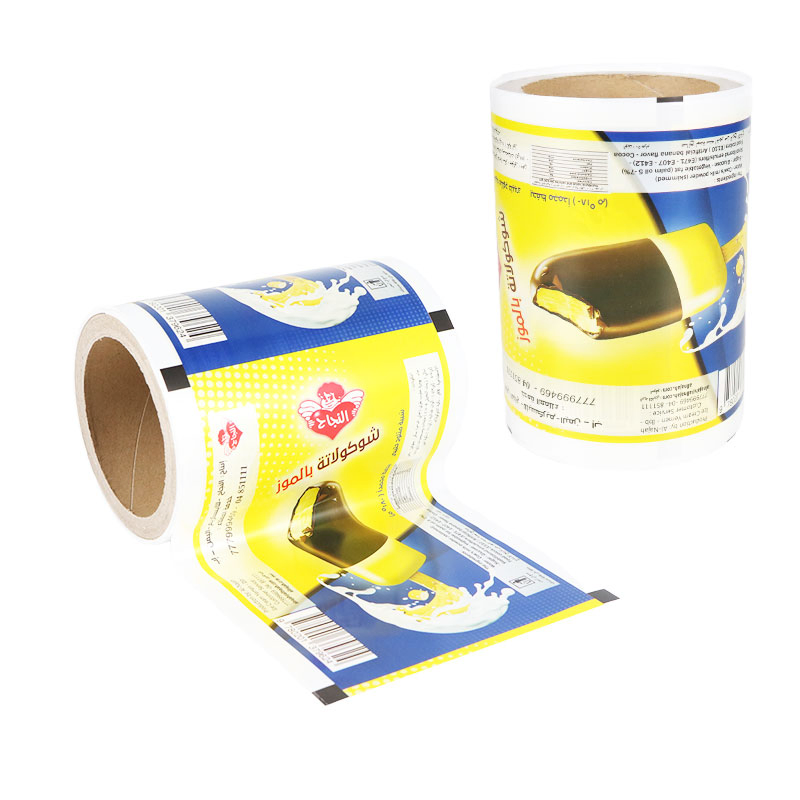 Custom Printed Food Grade BOPP LDPE Matte Plastic Roll Film for Ice Lolly Bar Sachet Ice Cream Packaging