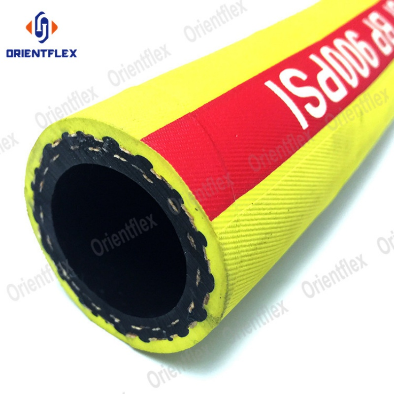 Industrial Flex Rubber Air/Water Hose-High Pressure Fiber Braid Reinforced Cutting Service Available ISO9001 Certified