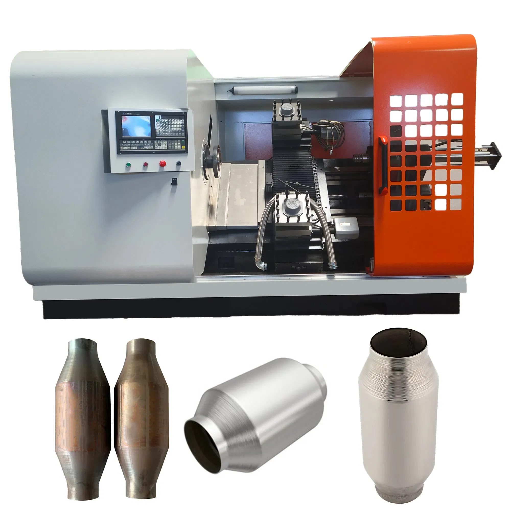 CE Certified OEM/ODM CNC Metal Spinning Machine for Automotive Catalytic Converter Housings