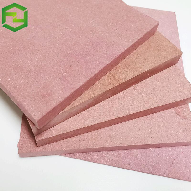 Ultra Thin 3mm Medium Density Red Fire Retardant Fiberboard Plain MDF Board for Furniture