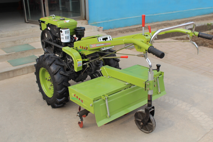Electric Start Diesel Agricultural Farm Mini Hand Walking Tractors with Peanut Planter