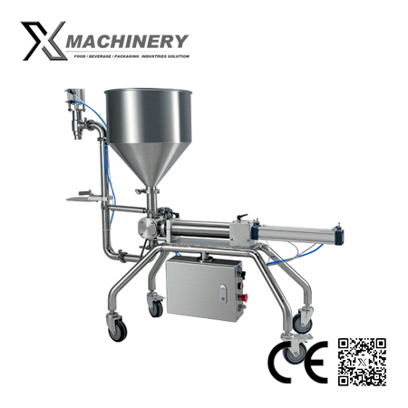 Semi-Automatic Paste Liquid Filling Machine with Caster