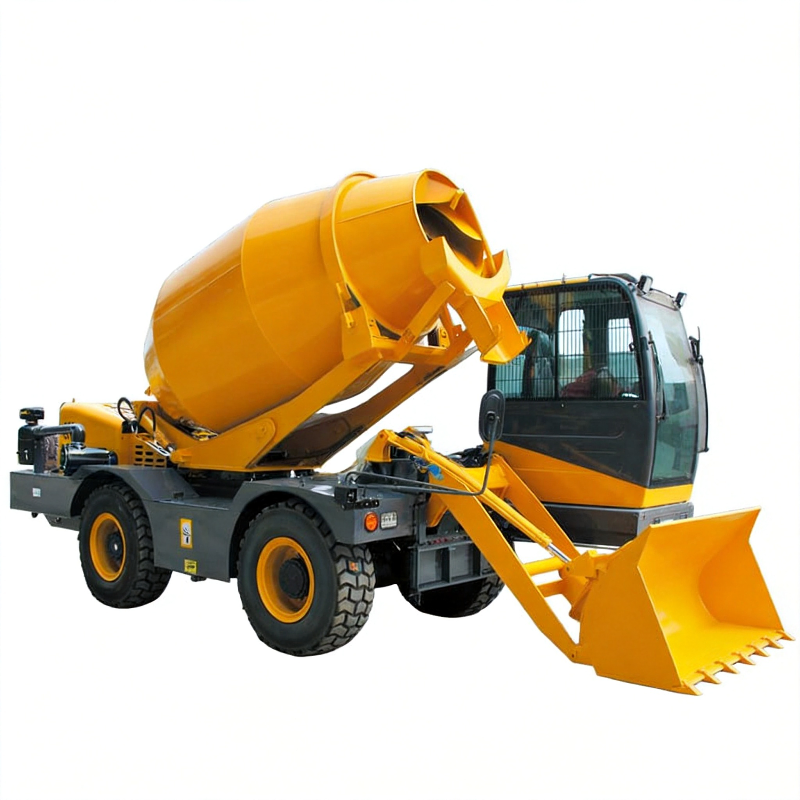 Tragbarer selbstladender Betonmischer mit Pumpe