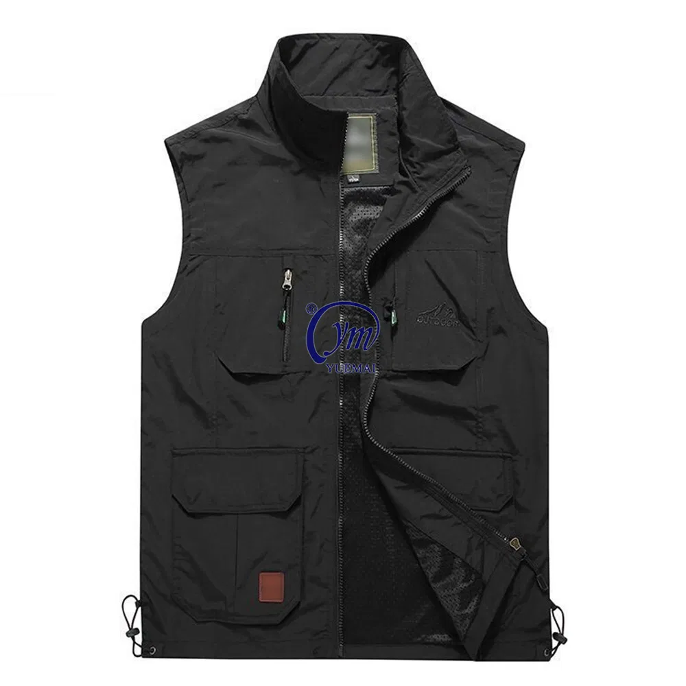 Gilet tattico da pesca da uomo sportivo da safari da viaggio in mesh traspirante leggero multi-tasche