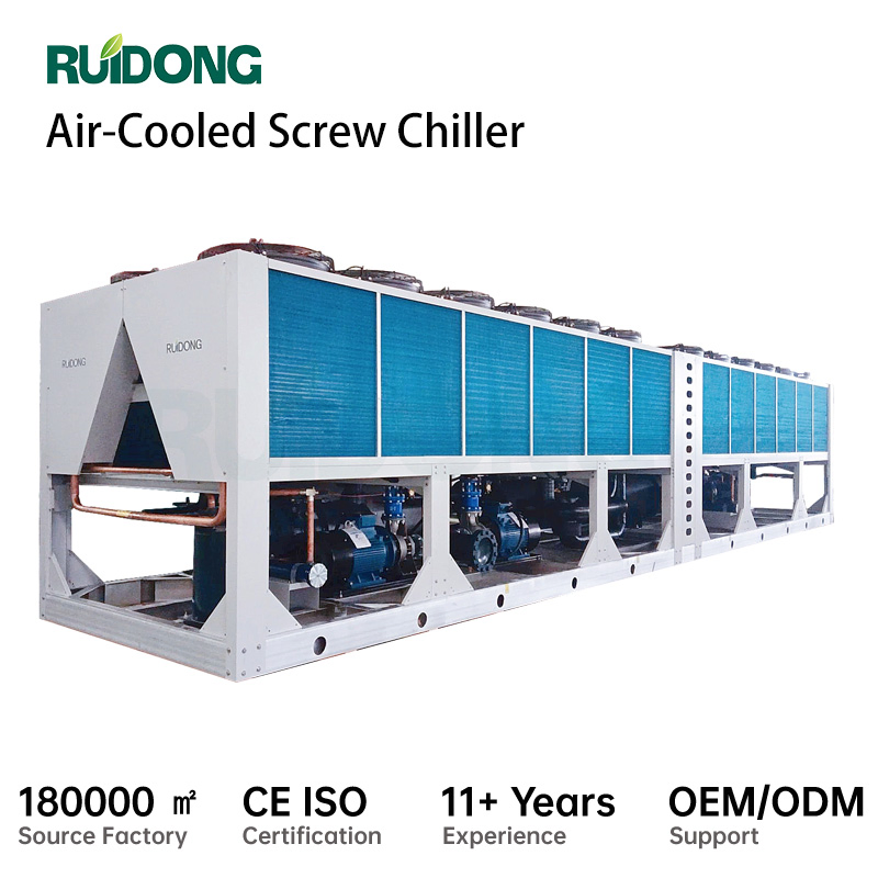 Screw Air Cooled Water Chiller PLC Control R410A Refrigerant Chiller